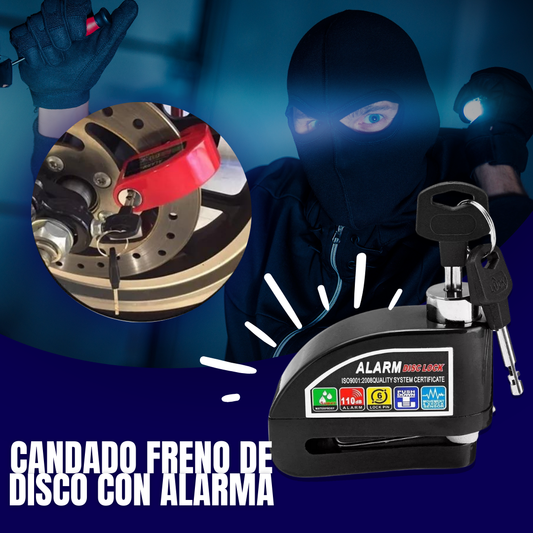 CANDADO FRENO DE DISCO CON ALARMA